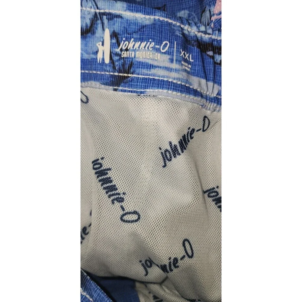 Johnnie-O Surfer Coastal Beachy Maximalist Style Swim Trunks Shorts Summer  2XL
